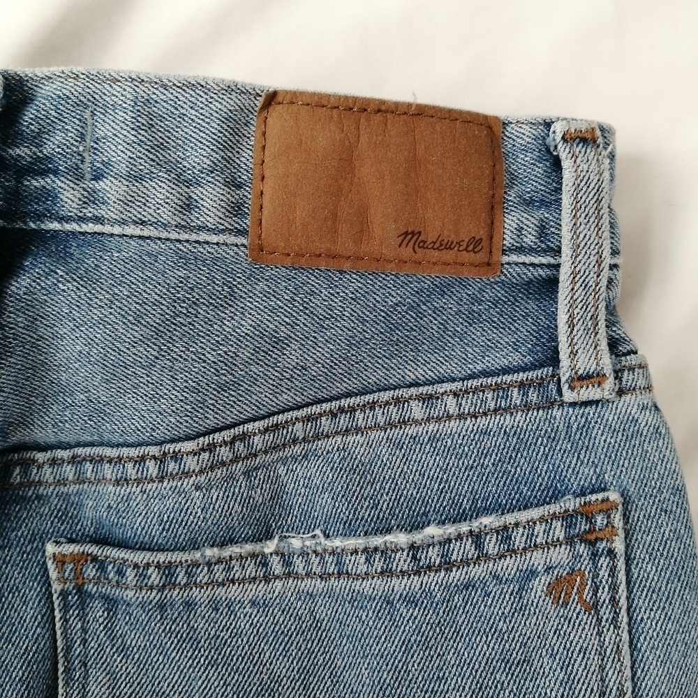 Madewell Baggy Straight Leg Jeans Distressed Earlhurst Light Wash Size 24 - Picture 8 of 16
